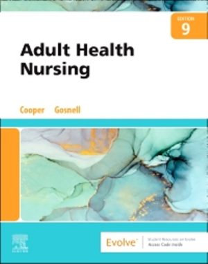 Adult Health Nursing (9th Edition) Cooper TEST BANK