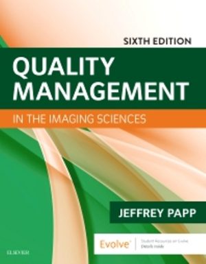 Test Bank for Quality Management in the Imaging Sciences 6th Edition