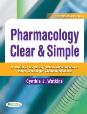 Pharmacology Clear and Simple 2nd Edition Watkins TEST BANK