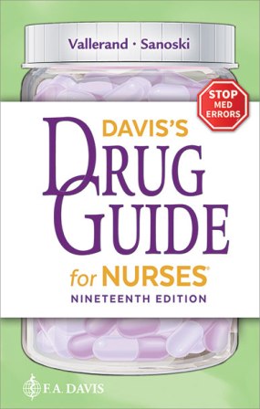 Drug Guide for Nurses 19th Edition Vallerand TEST BANK